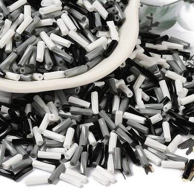 Baking Painted Glass Twist Bugle Beads