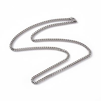 Non-Tarnish 201 Stainless Steel Box Chain Necklace for Men Women