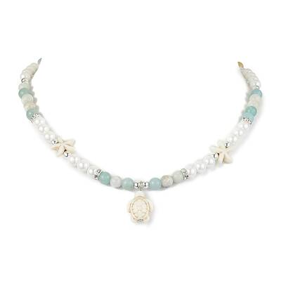 Mixed Gemstone and Pearl Beads Necklaces