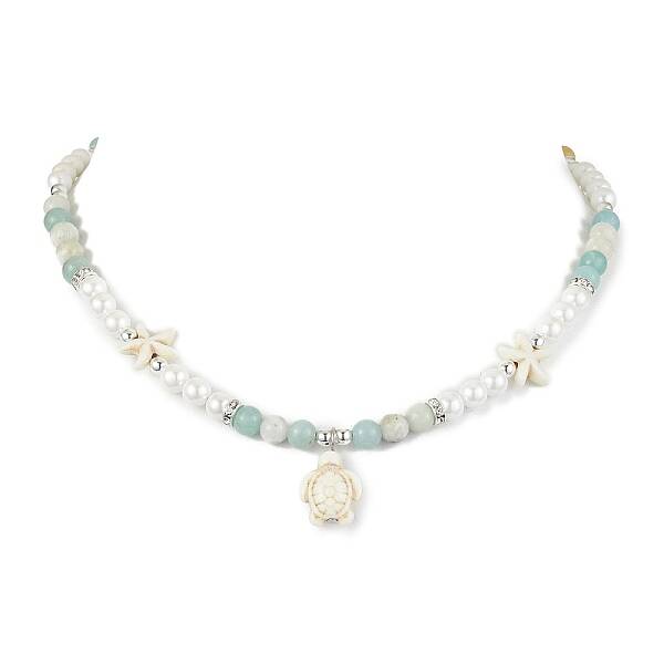 Mixed Gemstone and Pearl Beads Necklaces