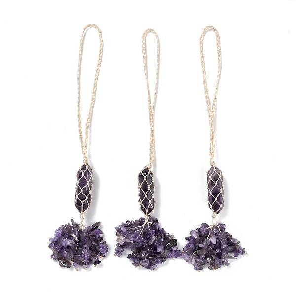 Natural Amethyst Reiki Healing Wall Hanging Pendant