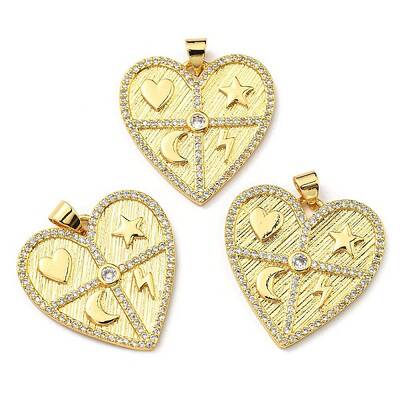 Brass with Cubic Zirconia Pendants