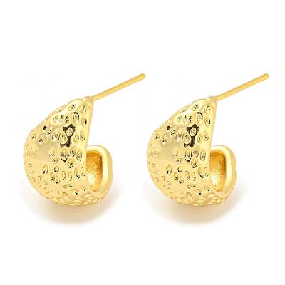 Rack Plating Brass Teardrop Stud Earrings