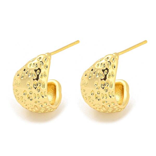 Rack Plating Brass Teardrop Stud Earrings