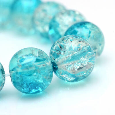 Baking Painted Crackle Glass Bead Strands
