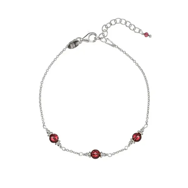 Alisia Bracciale In Argento Con Perle Di Granato Al4899-Argento-Granato