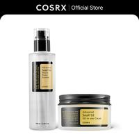 [COSRX OFFICIAL] Snail Mucin Essence & Cream Duo  | ULTIMATE SOLUTION CREAM NOURISHES, MOISTURIZES & REPAIRS DAMAGED SKIN