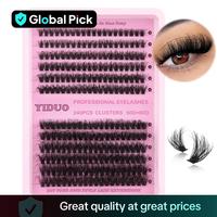 10-20mm Mixed Individual Cosmetic False Lashes Clusters, 240pcs/234pcs/300pcs/308pcs/set Volume Curly Thick Fake Eyelashes, M...