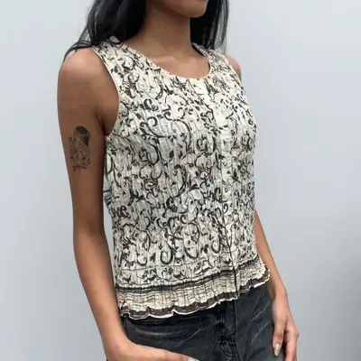 Faded Glory Top - Medium White Cotton
