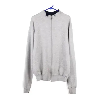 Russell Athletic Zip Up - Medium Grey Polyester Blend