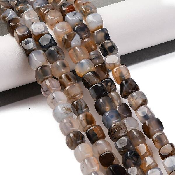 Natural Dragon Veins Agate Beads Strands