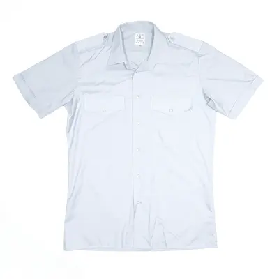 WEDER MEIER Worker Blue Plain Short Sleeve Shirt Mens M