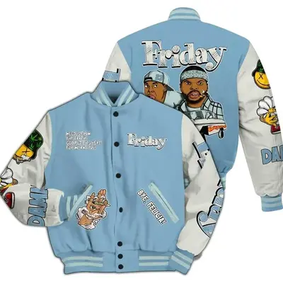 Popular Varsity Jacket To Match Denim Worn Blue 2025 4s - Friday Sneaker Stress Style All Over Print TCL - Limited Stock