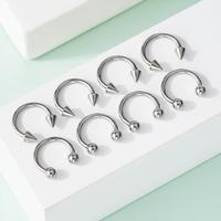 Oufer 14G/16G 8PCS Basic Ball/Spike Horseshoe Circular Barbell Set