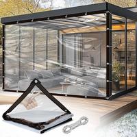 Waterproof Tarp, 7x10 FT Transparent Tarp,Greenhouse Plastic Sheeting, Heavy Duty Tarpfor Patio Winter Garden Lawn Plants Pet...