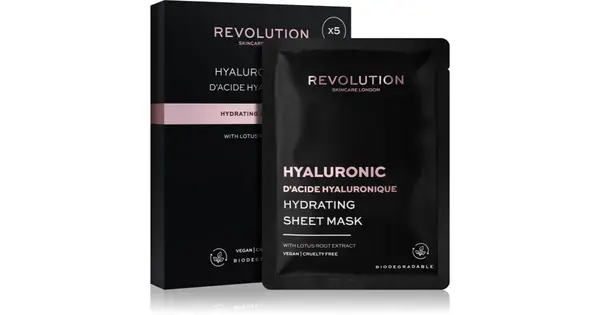 Revolution Skincare hyaluronic acid Intense Hydration Tissue Mask Set 5pcs