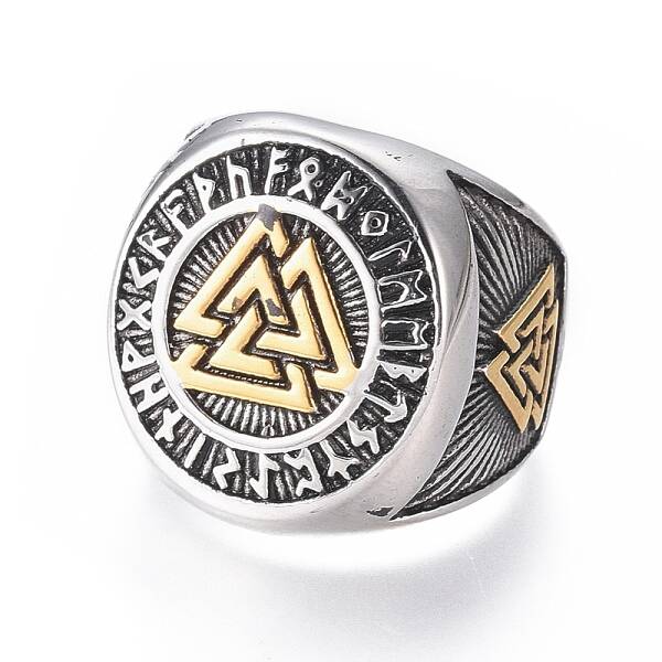 304 Stainless Steel Signet Rings for Men