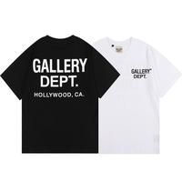 Gallery dept cotton T shirt Classic letter print T-shirt for men and women couples loose high street short-sleeved couple loo...