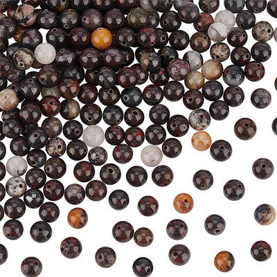 5 Strands Natural Brecciated Jasper Beads Strands