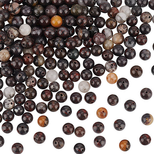 5 Strands Natural Brecciated Jasper Beads Strands