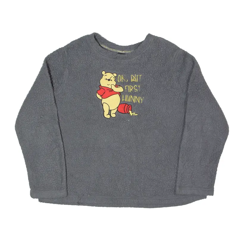 DISNEY Winnie The Pooh Sleepwear Fleece Grey Womens XL