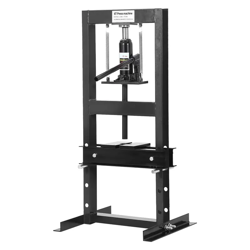 Garvee 6 Ton H-Frame Hydraulic Shop Press - Adjustable Height Floor Press for Car Repair, 18.9 x 15.75 x 36.8, Includes Gl...