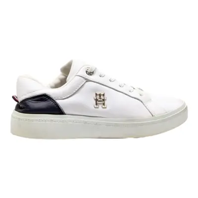 TOMMY HILFIGER Sneaker Trainers White Leather Womens UK 3.5