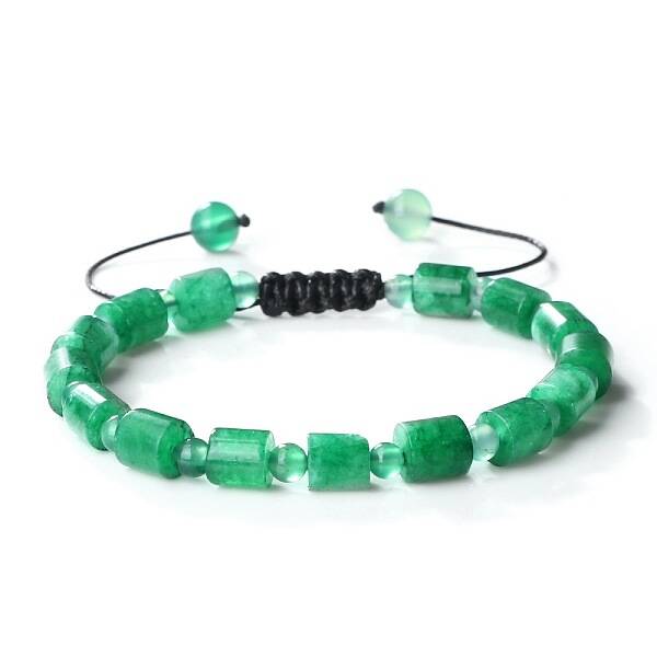 Bohemian Style Natural Banded Agate/Striped Adjustable Braided Bracelets for Women