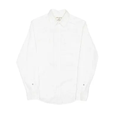 DKNY East Village Union Trade Plain Shirt White Long Sleeve Mens S
