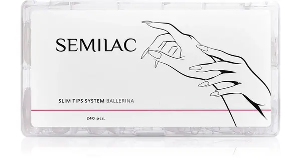 Semilac Accessories Slim Tips Nail Stickers with Long Lasting Effect 240pcs