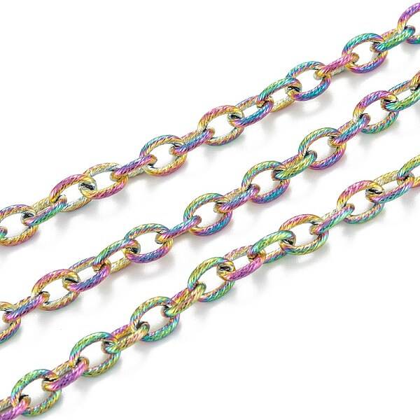 Ion Plating(IP) 304 Stainless Steel Textured Cable Chains