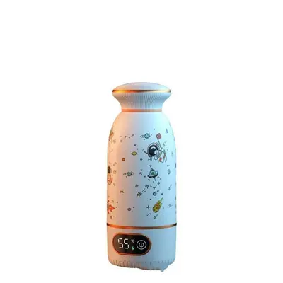 Line Portable Thermal Flask Water Cup Insulation Milk Modulator Baby | Color: White