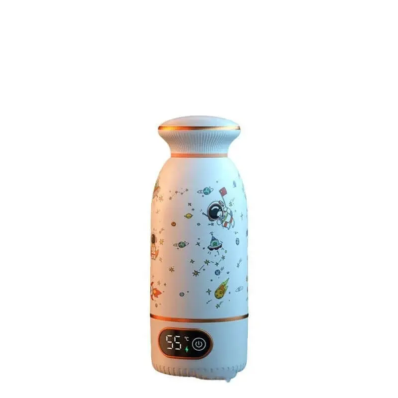 Line Portable Thermal Flask Water Cup Insulation Milk Modulator Baby | Color: White