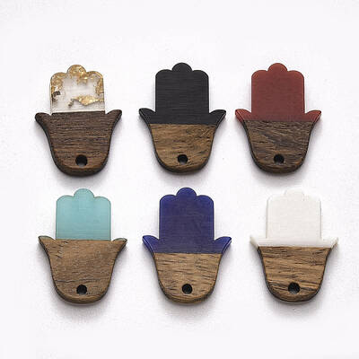 Resin & Walnut Wood Pendants