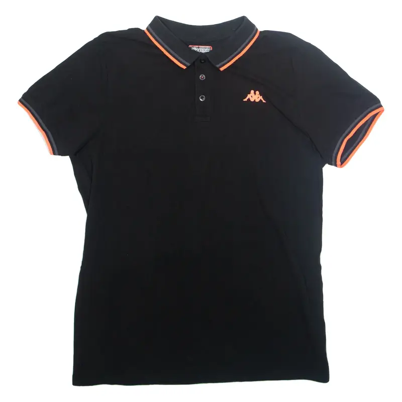 KAPPA Mens Polo Shirt Black 2XL