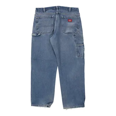 Dickies Carpenter Trousers - 37W 30L Blue Cotton