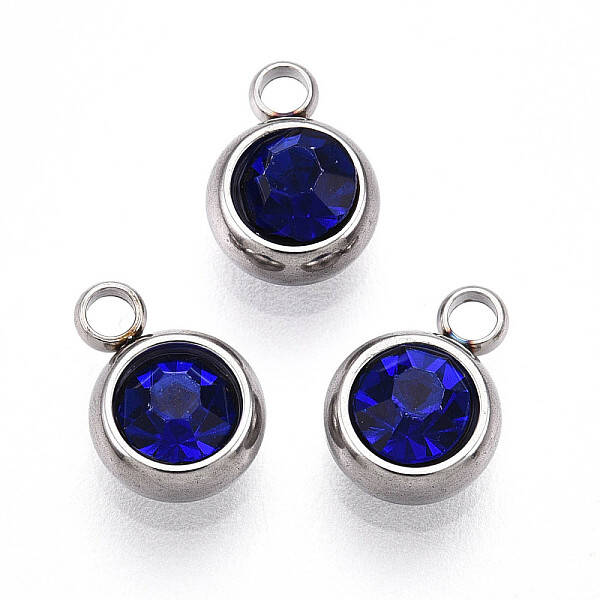 303 Stainless Steel Rhinestone Charms