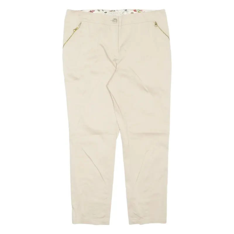 TED BAKER Womens Trousers Beige Regular Tapered W30 L24