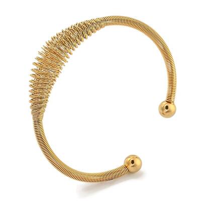 Ion Plating(IP) Hollowed 304 Stainless Steel Cuff Bangles