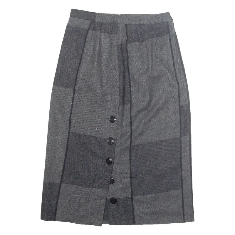 JOLI JARDIN Womens Pencil Skirt Grey Midi Wool S