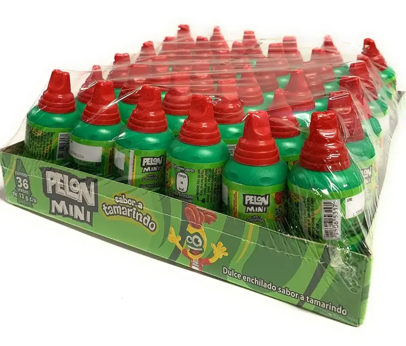 MINI Pelon Pelo Rico, Dulce De Tamarindo, 13 gr. (36 Pack) Spicy Sweet Tamarind Flavor Candy Snack Soft Jelly Mexican Candy D...