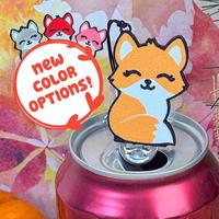 Tab Buddies Fox! Cute Soda Tab Opener with Keychain strap - Adaptive Assistive Tech for Hand Strugggles - Kitchen Drink tool ...