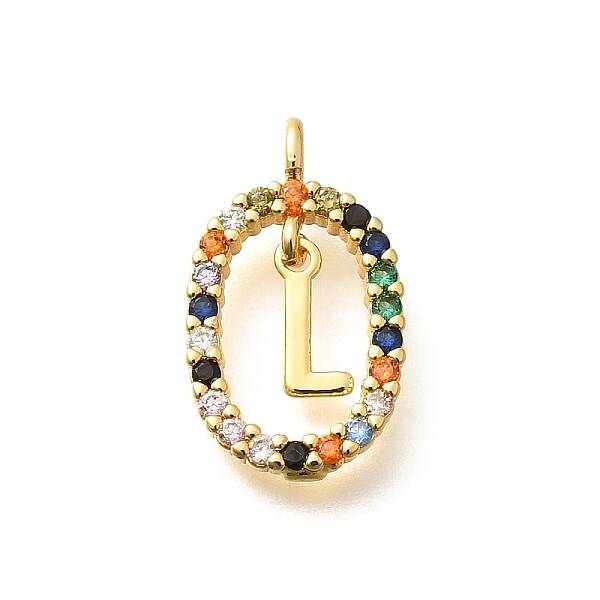 Brass Micro Pave Cubic Zirconia Pendants