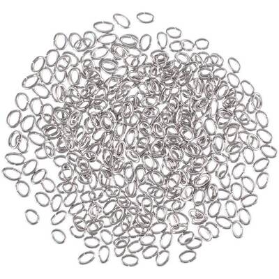 400pcs Stainless Steel Open Rings 4x6mm Oval Jump Rings Jewelry Findings for Earring Bracelet Necklace DIY