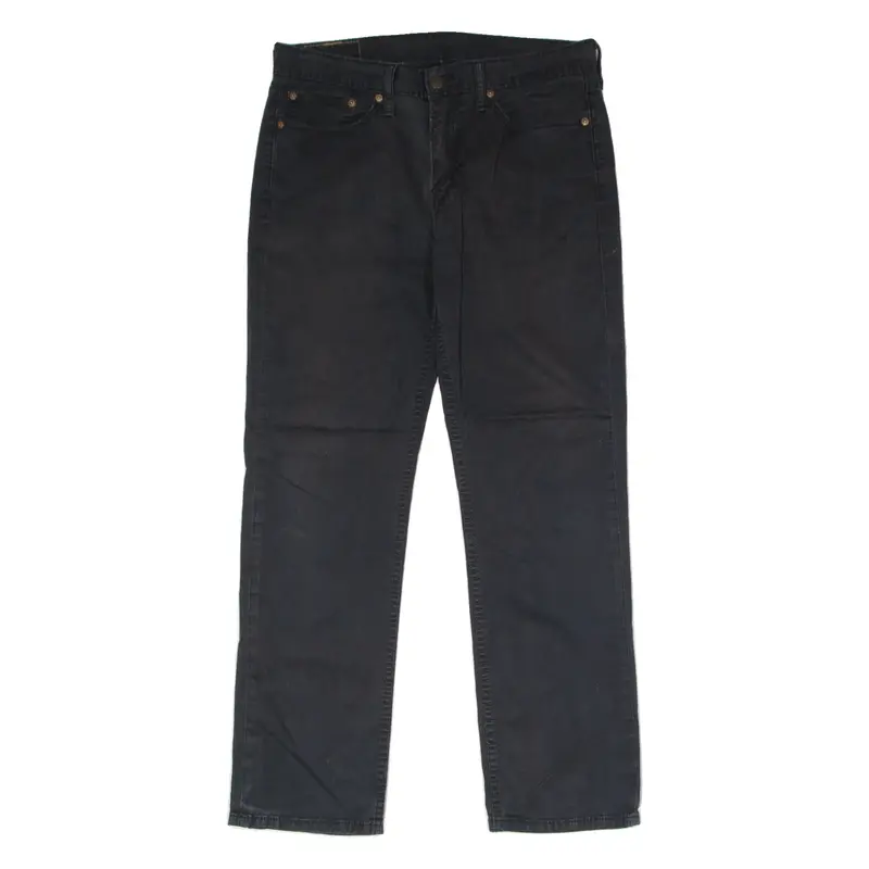 LEVI'S 514 Mens Twill Trousers Black Regular Straight W32 L30