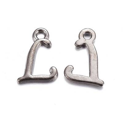 Gunmetal Plated Alloy Letter Pendants