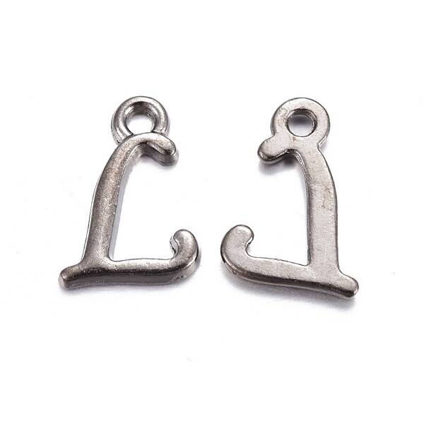 Gunmetal Plated Alloy Letter Pendants