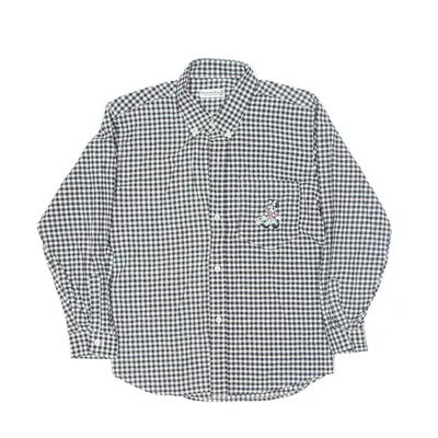 DISNEY Donaldson Shirt Black 90s Gingham Long Sleeve Girls XL