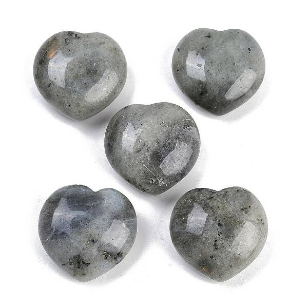 Natural Labradorite Heart Love Palm Worry Stone