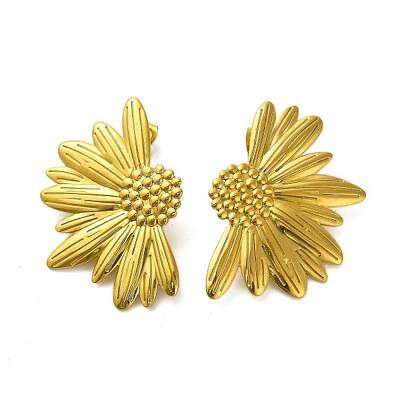 Sunflower 304 Stainless Steel Stud Earrings for Women